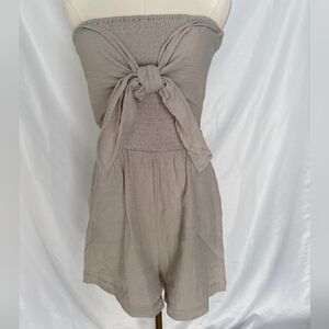 Fun2fun 100% Cotton Gray Strapless Romper
